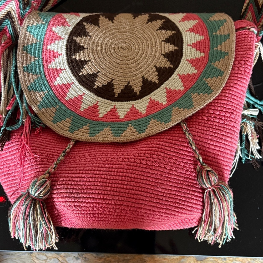Colorful Woven Shoulder Bag
